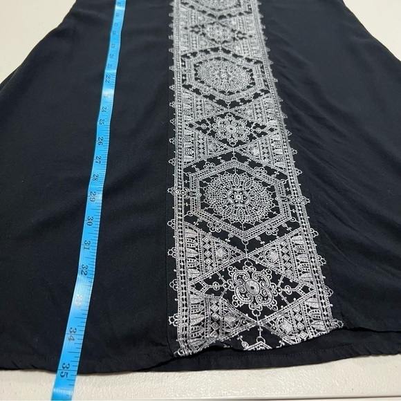 AKKRITI Black Boho Bell Sleeve Tassels Dress Viscose - Picture 10 of 10